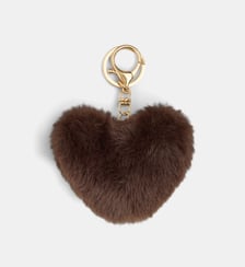 Porte-clés Hava cœur effet fourrure Galeries Lafayette