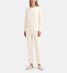 Pyjama long cœurs coton éponge mélangé Petit Bateau
