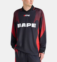 T-shirt Football relaxed bicolore et jacquard ton sur ton manches longues A BATHING APE ®