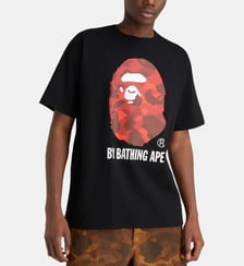 T-shirt droit logo camouflage coton A BATHING APE ®