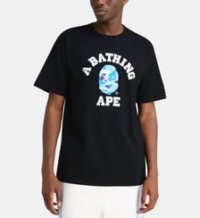 T-shirt droit logo camouflage coton A BATHING APE ®