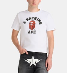 T-shirt droit logo camouflage coton A BATHING APE ®