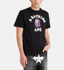 T-shirt droit logo camouflage coton A BATHING APE ®