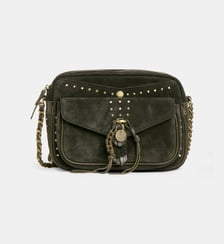 Sac à main trotteur Orelia cuir daim et clous Mila Louise