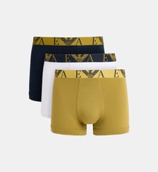 Lot de 3 boxers signature en coton stretch Emporio Armani