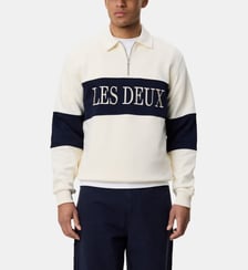 Sweat droit Zipper Rugby en coton signature Les Deux