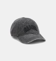 Casquette en coton signature Ganni