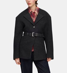 Veste droite en laine mélangée Ganni