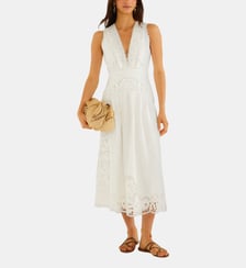 Robe mi-longue ajustée Richilieur  Farm Rio