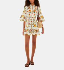 Robe courte à motif Lemon Bouquet Farm Rio
