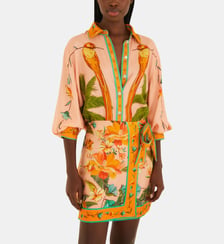 Chemise Birds droite imprimé Farm Rio
