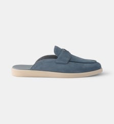 Mules en veau velours Prada