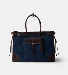 Sac cabas Bonnie en denim et cuir Prada