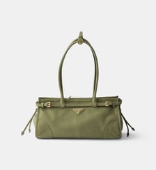 Sac à main Bonnie en cuir nubuck de taille moyenne Prada