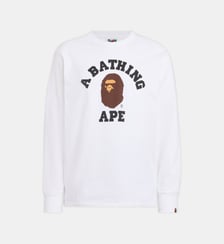 T-shirt droit manches longues College coton  A BATHING APE ®