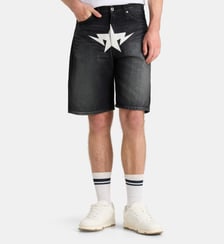 Short denim relaxed logo coton A BATHING APE ®