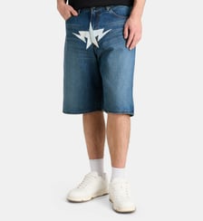 Short denim relaxed logo coton A BATHING APE ®