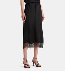 Jupe midi Shelby dentelle satinée Anine Bing