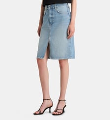 Jupe droite Jamey coton denim délavé Anine Bing