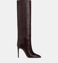 Bottes Stiletto en cuir embossé crocodile  Paris Texas