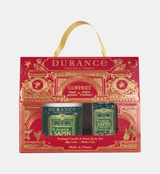 Au pied du Sapin - Coffret Bougie Parfumée et Parfum d'Ambiance Durance