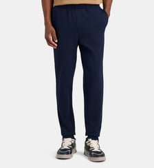 Jogging signature en coton molletonné mélangé Lacoste