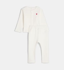 Ensemble 2 pièces coton nid d'abeille Petit Bateau