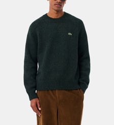 Pull en maille moulinée de laine Lacoste