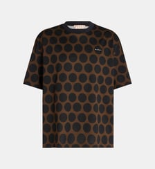 T-shirt en coton à col rond Marni