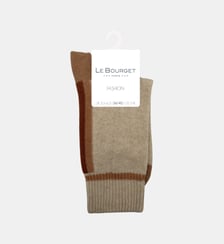 Chaussettes en laine mélangée bicolore Le Bourget