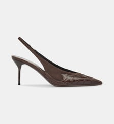 Escarpins Lidia slingback à talon en cuir Paris Texas