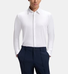 Chemise slim en tissu stretch performant structuré BOSS