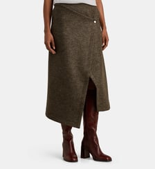 Jupe midi portefeuille Adhel laine Margaux Lonnberg