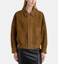 Blouson Dalma cuir suédé  Nour Hammour