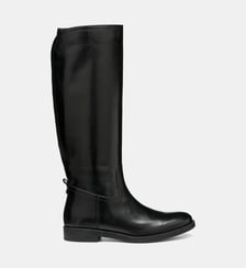 Bottes cavalières en cuir à talon plat Geox