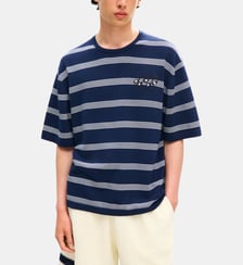 T-shirt droit coton rayé notes de musique Kenzo