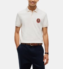 Polo droit blason brodé Tommy Hilfiger