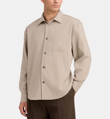 Chemise droite à col italien Frame