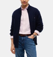 Gilet zippé laine câble Tommy Hilfiger