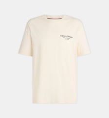 T-shirt droit coton signature Tommy Hilfiger