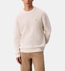 Pull droit en maille monogramme Calvin Klein