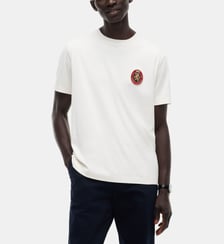 T-shirt droit coton blason siglé Tommy Hilfiger