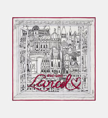 Carré de soie Capsule 150 Ans imprimé signature Lancel