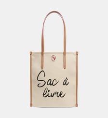 Sac à Livre Capsule 150 ans en toile et cuir Lancel