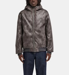 Veste droite zippée capuche effet délavé Element
