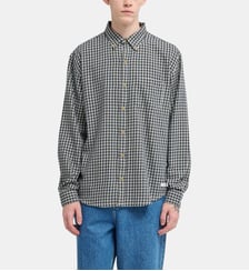 Chemise droite coton flanelle à carreaux Element