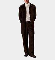 Manteau droit mi-long réversible Calvin Klein