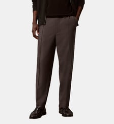 Pantalon tapered en laine mélangée Calvin Klein