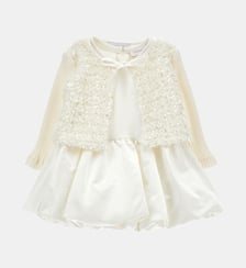 Robe duchesse et cardigan Monnalisa
