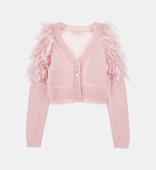 Gilet à détails en laine Monnalisa